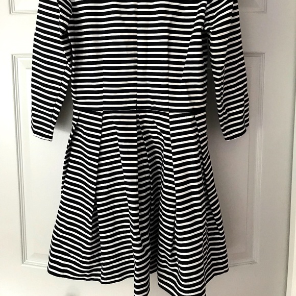 Navy and White Striped Princess Cut Dress - Picture 6 of 7